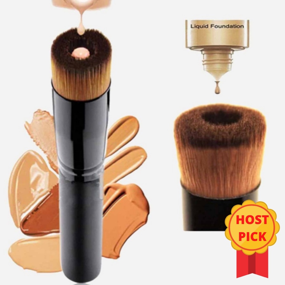 Flat Concave Liquid Foundation Makeup Brush